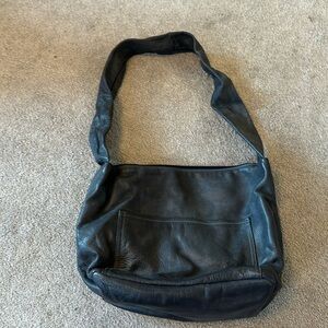J. Duseri Rainguarded Leather Slouch Big Sling Bag GUC
